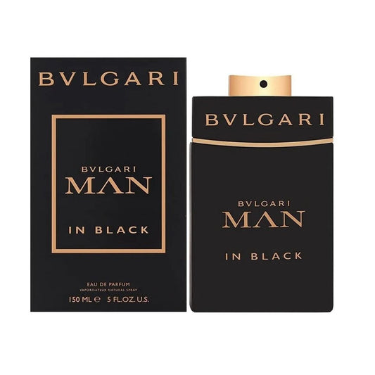 Bvlgari Man In Black Eau de Parfum bottle and box, luxury men's fragrance, 150ml