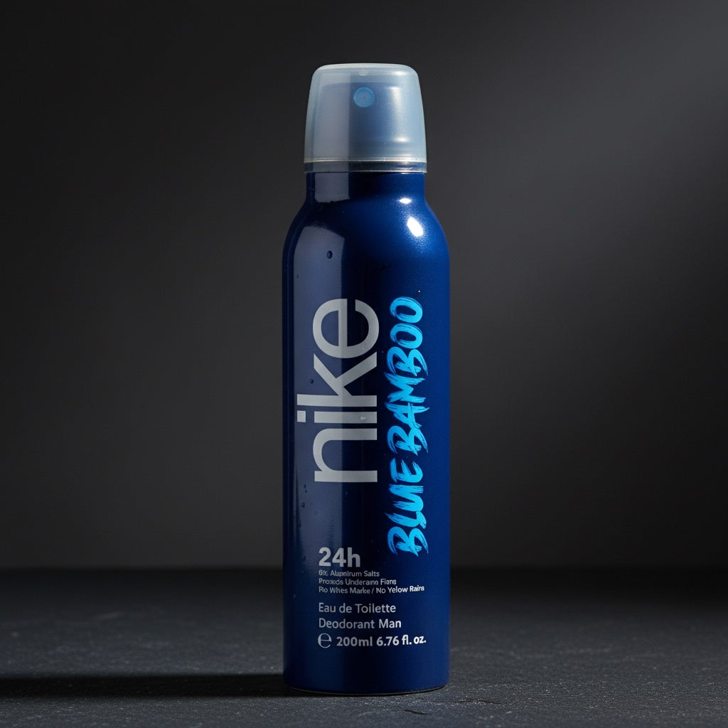 Nike Blue Bamboo 24h Deodorant Man spray, 200ml Eau de Toilette for long-lasting fresh scent