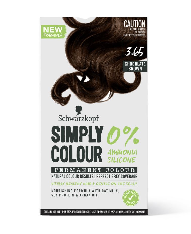 Schwarzkopf Simply Colour Permanent Hair Colour 142.5ml - Chocolate Brown 3.65