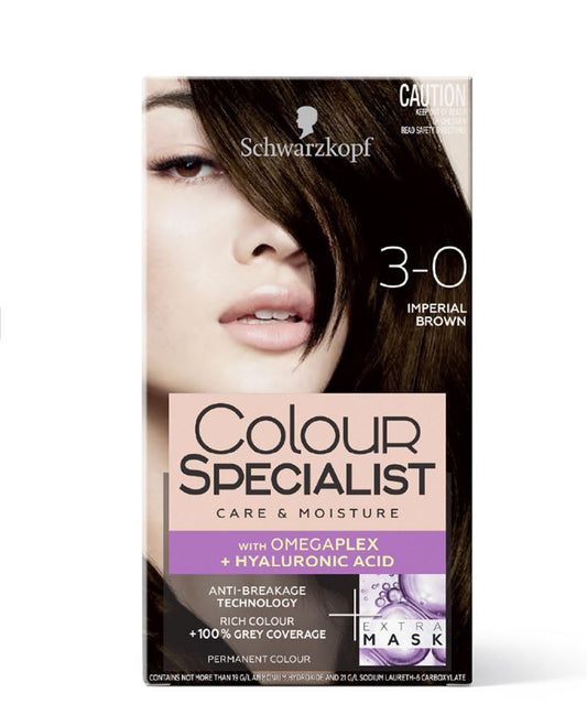 Schwarzkopf Colour Specialist Permanent Hair Colour 165ml - Imperial Brown 3.0