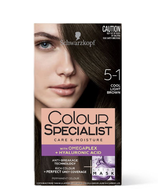 Schwarzkopf Colour Specialist Permanent Hair Colour 165ml - Cool Light Brown 5.1