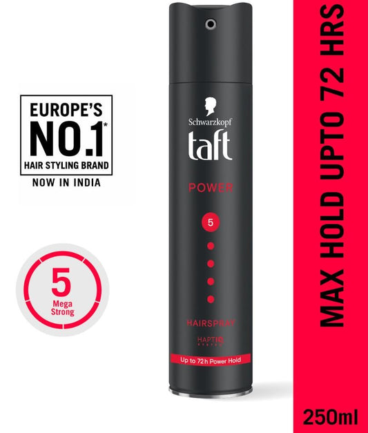 Schwarzkopf TAFT Power 27 Hours Lasting Hair Spray Hold 5 for Strengthening - 250ml