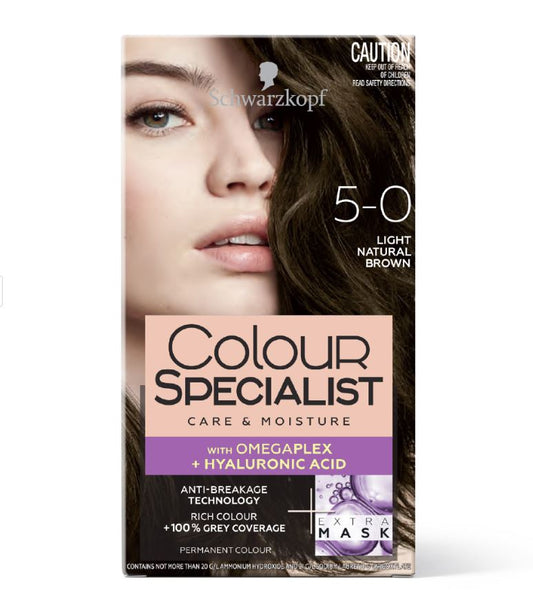 Schwarzkopf Colour Specialist Permanent Hair Colour 165ml - Light Natural Brown 5.0