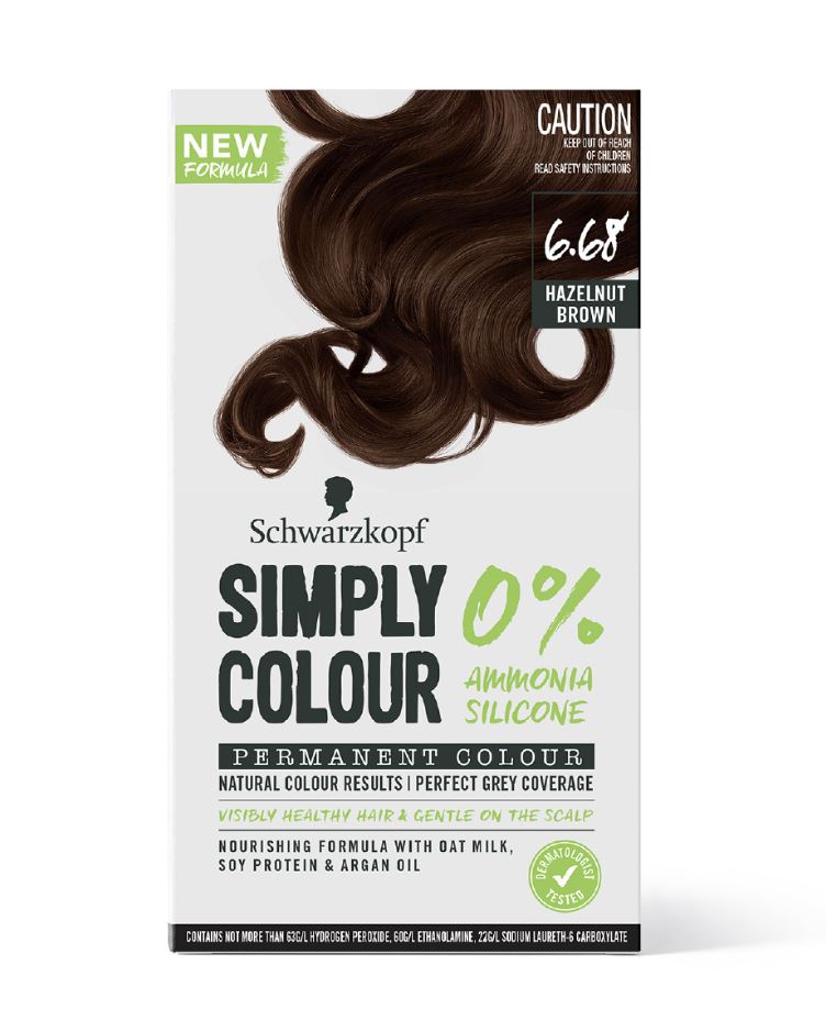 Schwarzkopf Simply Colour Permanent Hair Colour 142.5ml - Hazelnut Brown 6.68