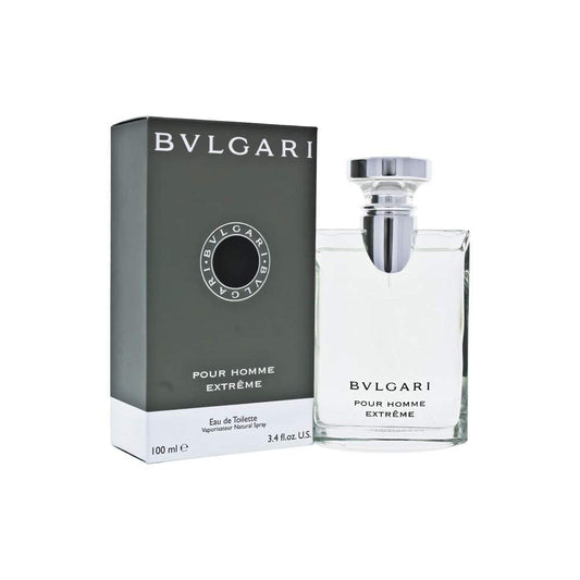 Bvlgari Pour Homme Extrême Eau de Toilette 100ml, luxury men's fragrance with sleek glass bottle and box