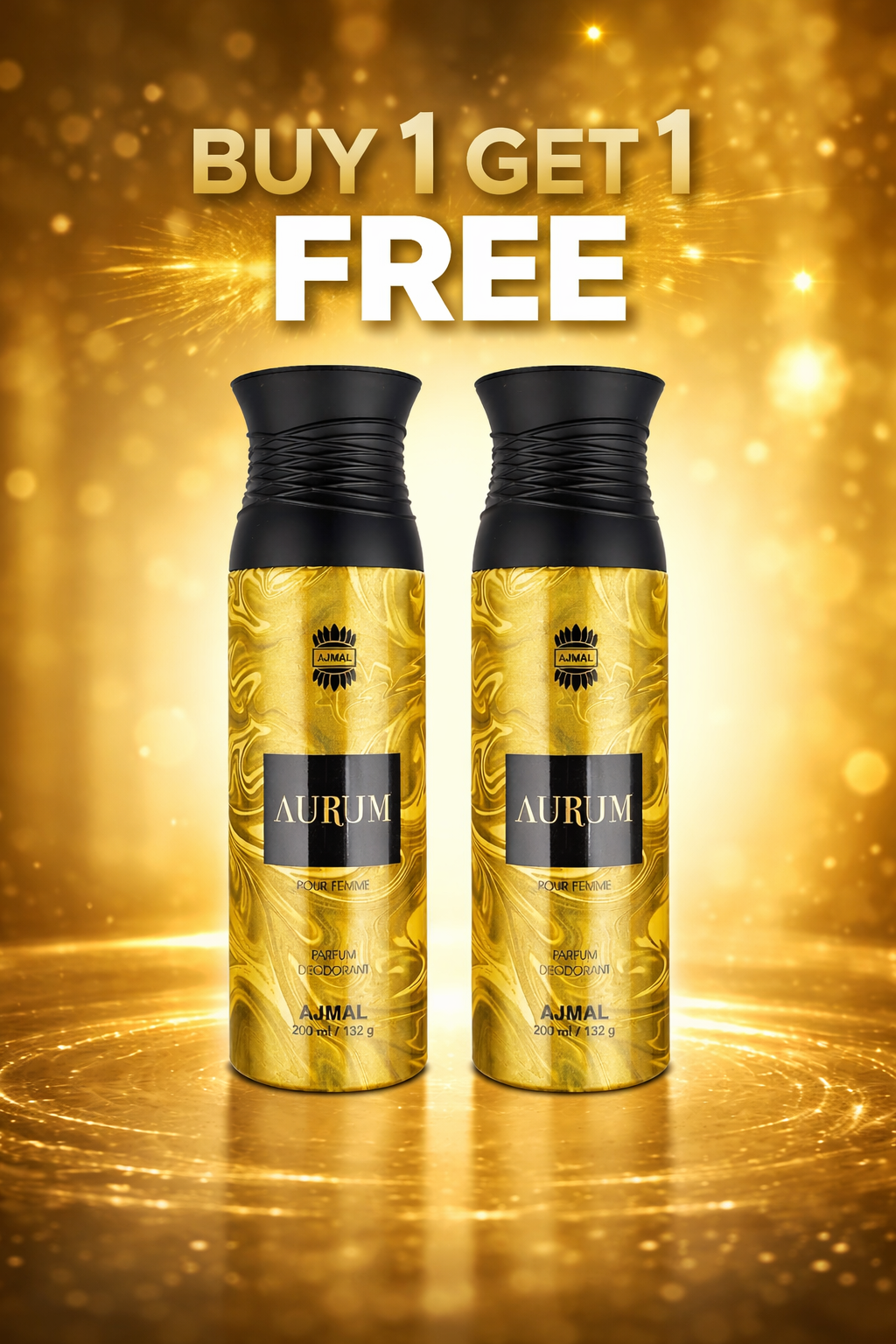 Ajmal Combo Set Of 2 Aurum Pour Femme Pafrum Deodorant Buy 1 Get 1