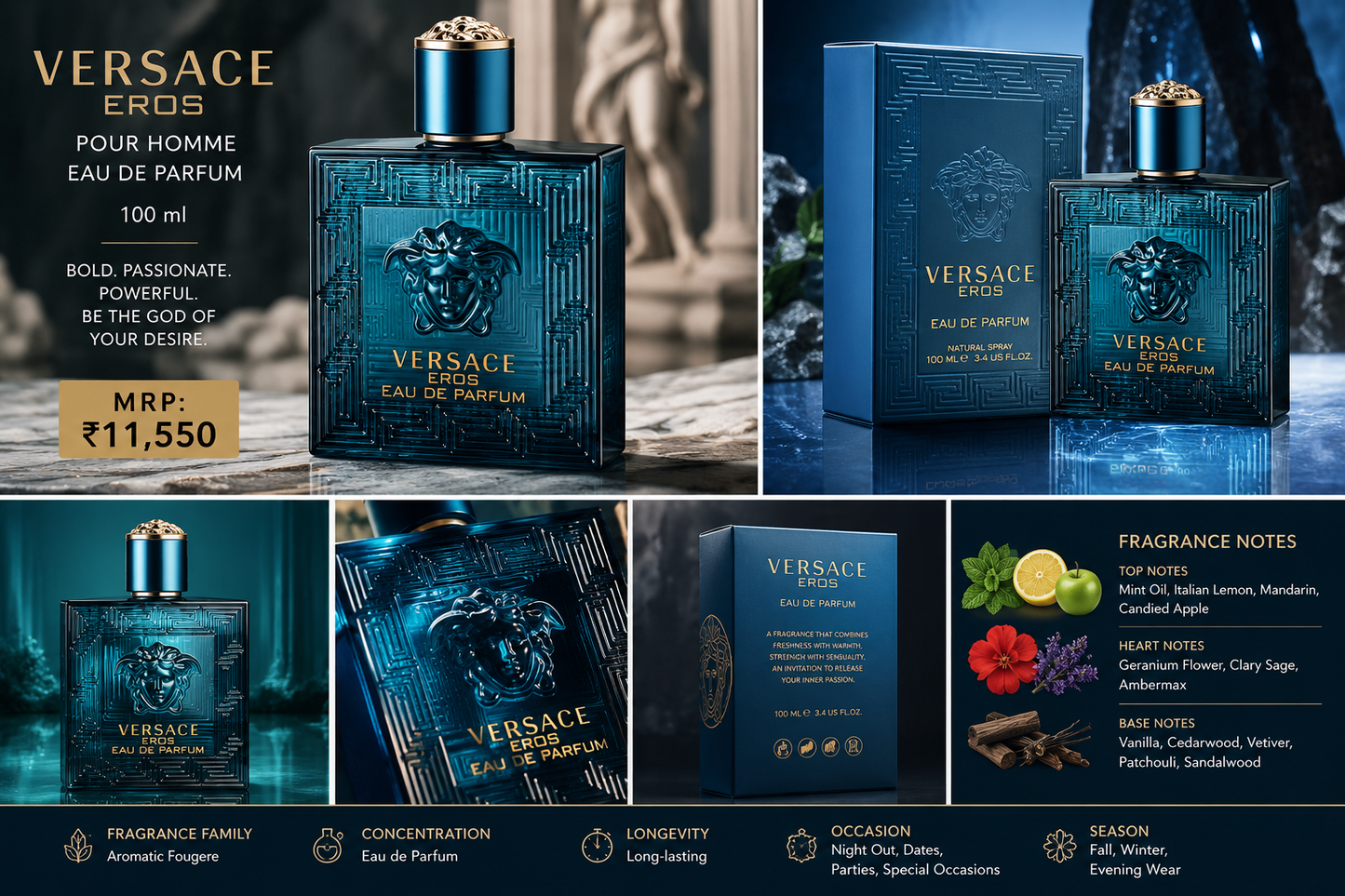 Versace Eros pour homme EDP 100 ml 11550