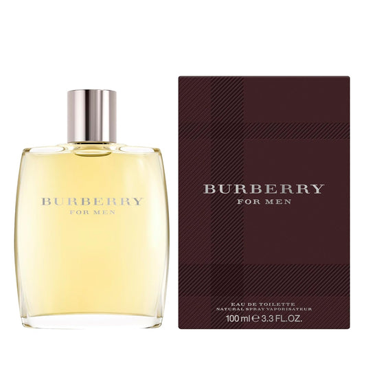 Burberry for Men Eau de Toilette 100ml luxury fragrance with classic plaid packaging