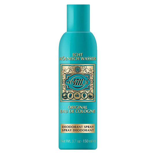 No. 4711 Original Eau de Cologne Deodorant Spray in vibrant teal bottle with gold accents