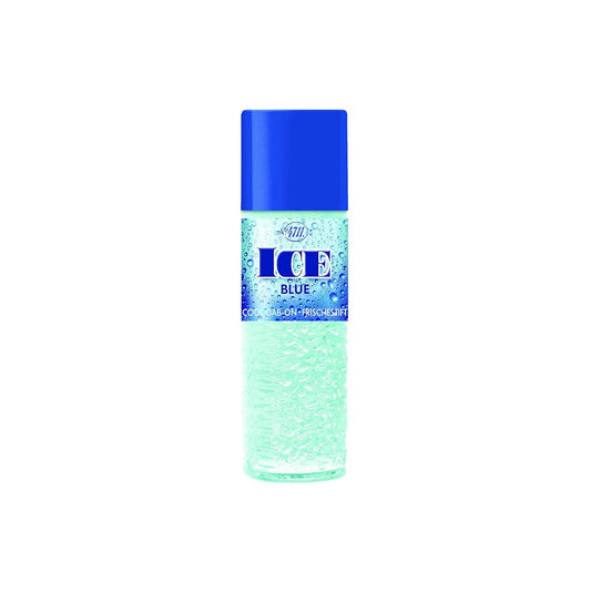 ICE Blue cool dab-on fragrance with blue cap and mint-green textured bottle