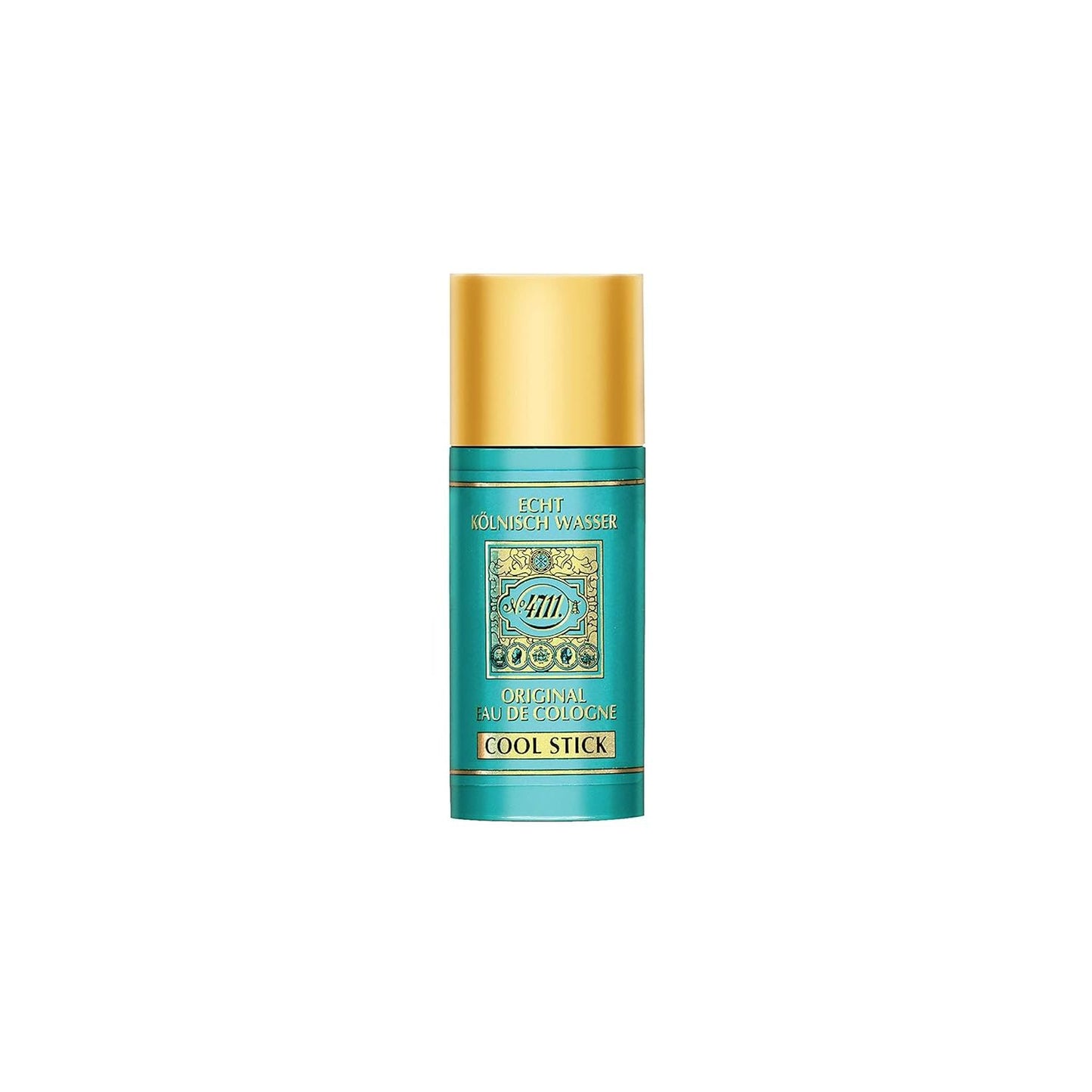 Aqua blue and gold scent stick labeled Original Eau de Cologne Cool Stick, 20ml, on white background