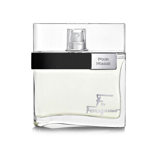 Ferragamo Pour Homme men's luxury fragrance with sleek glass bottle and black accent