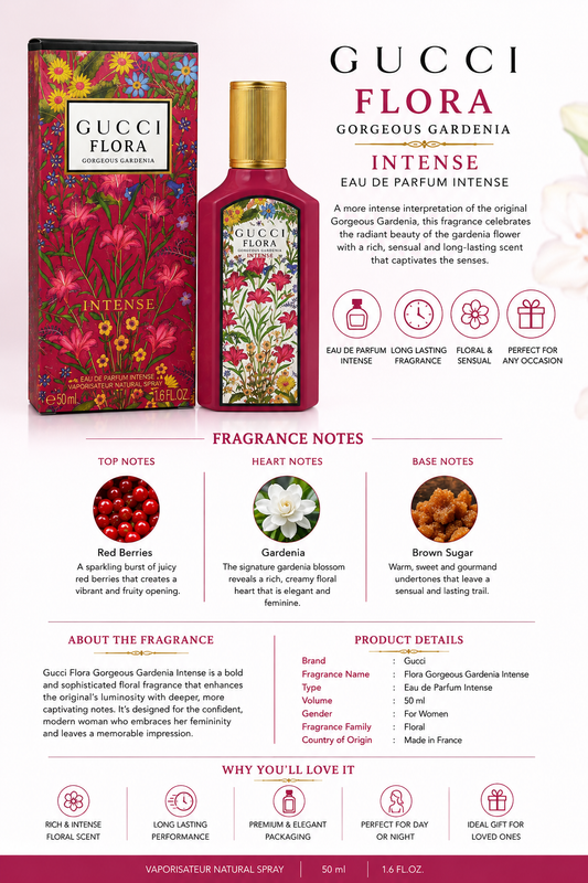 Gucci Flora Gorgeous Gardenia Intense Eau de Parfum – 50ml