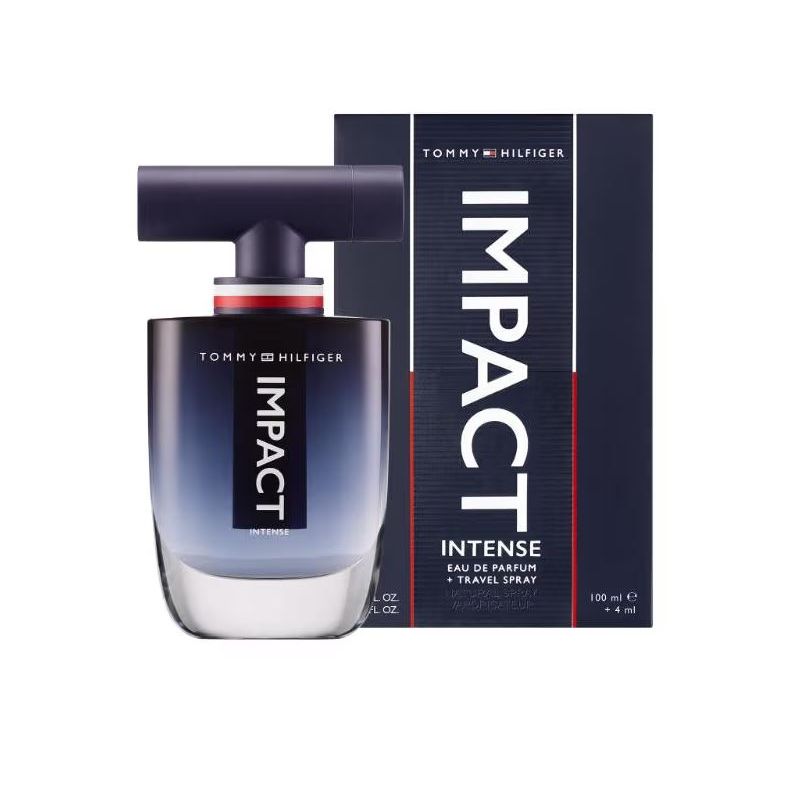Tommy Hilfiger Impact Intense eau de parfum bottle and box, men's fragrance, 100ml size