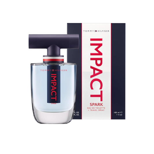 Tommy Hilfiger Impact Spark Eau de Toilette 100ml + 4ml travel spray, luxury men's fragrance