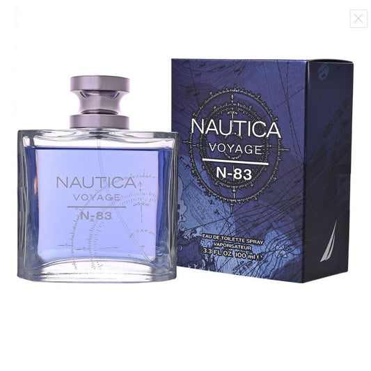 Nautica Voyage N-83 eau de toilette spray 100ml with blue box and clear bottle