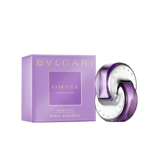 Bvlgari Omnia Amethyste 65ml eau de toilette with purple box and sculpted perfume bottle