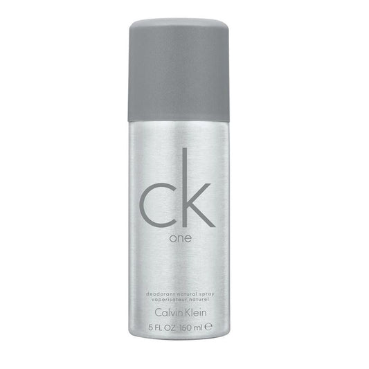 CK One deodorant spray 150ml with silver and grey packaging