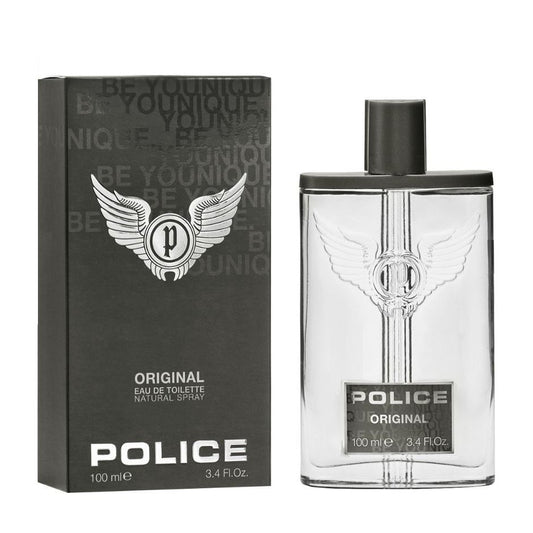Police Original Eau de Toilette 100ml with winged logo, luxury fragrance for men