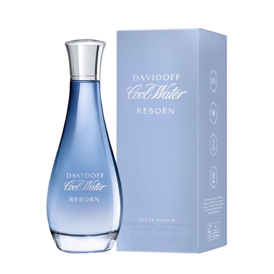 Davidoff Cool Water Reborn Eau de Toilette 100ml perfume bottle and box