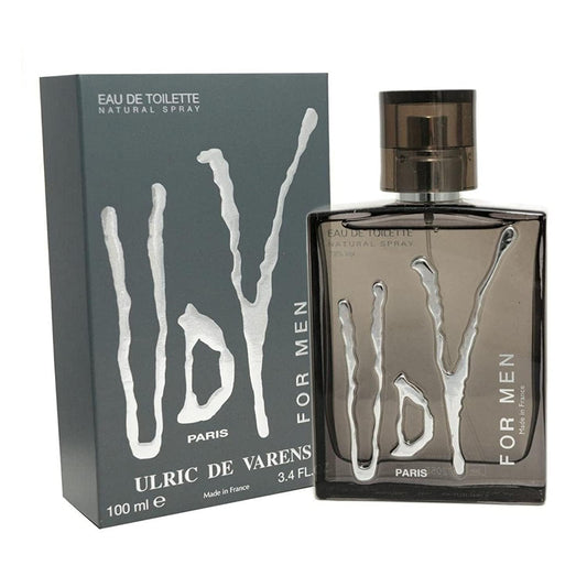 Ulric de Varens for Men Eau de Toilette 100ml, Paris luxury fragrance bottle and box