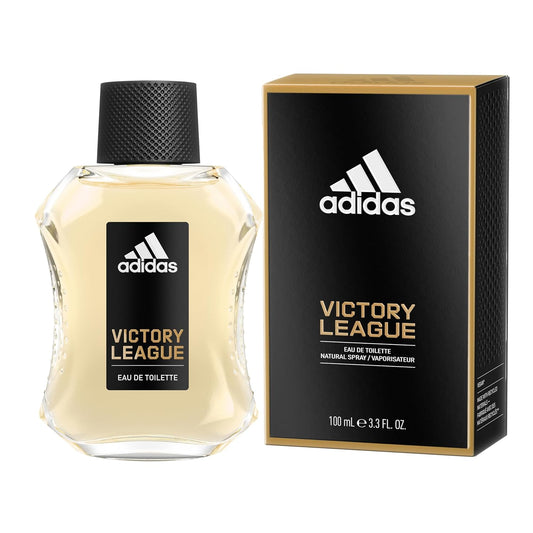 Adidas Victory League Eau de Toilette 100ml bottle with black and gold packaging