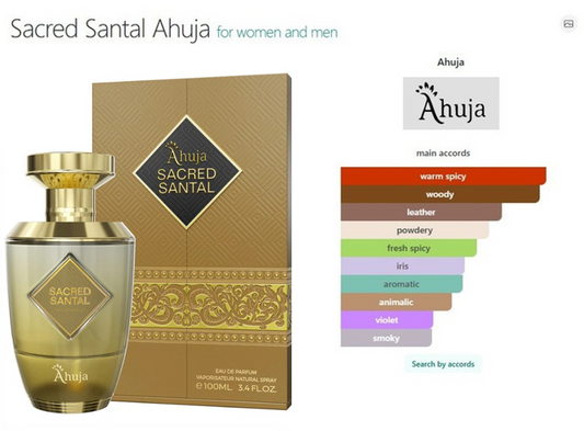 Ahuja Sacred Santal Eau de Parfum 100ml