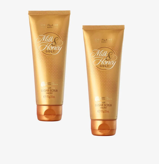 Oriflame Milk & Honey Gold Smoothing Sugar Scrub Small Pack Pack Of 2- 75g Each
