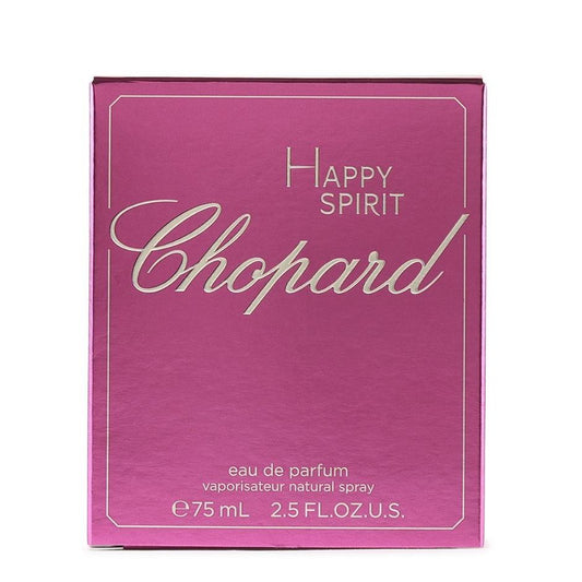 Chopard Happy Spirit Eau de Parfum 75ml pink perfume box, beauty product packaging
