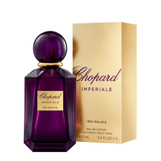 Chopard Imperiale Iris Malika perfume in purple bottle with gold box, 100ml eau de parfum