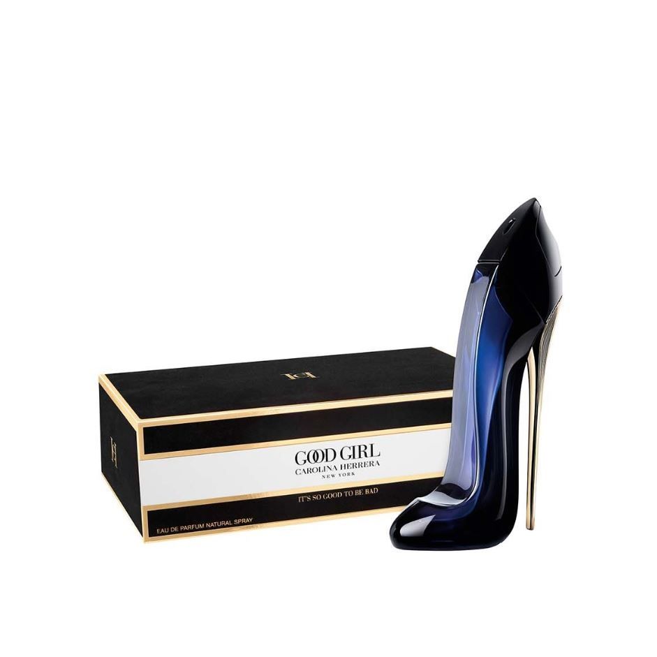 Carolina Herrera Good Girl perfume in stiletto-shaped bottle with branded box
