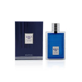 Karus Blu Spice blue perfume bottle and box, luxury fragrance product photography