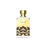 Afnan Edict Ouddiction perfume bottle with gold cap and decorative label on white background.