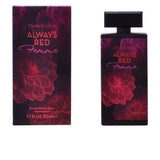Elizabeth Arden Always Red Femme perfume bottle and box with floral design, 50ml