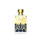 Afnan Edict Muscétique perfume bottle with gold cap and art deco floral design.