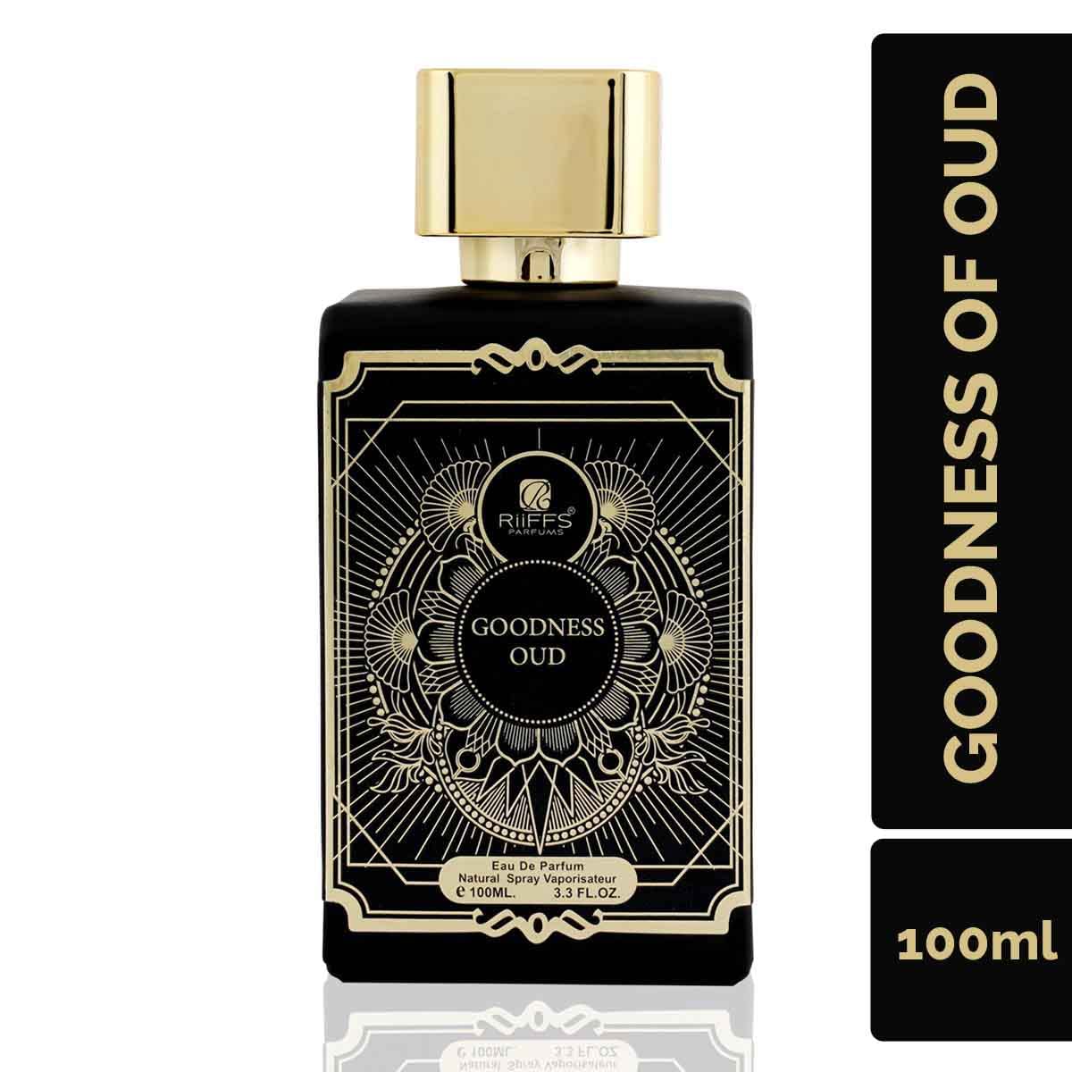 RiiFFS Goodness Oud | Long-Lasting Eau De Parfum | Luxurious Unisex Fragrance – Long-Lasting & Elegant Gift – 100ml (Black)