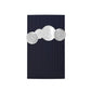 Luxury Arabic perfume bottle with silver emblem and navy ridged design, featuring oud-inspired fragrance