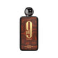 Afnan 9pm Elixir perfume bottle with black cap and gold geometric label design