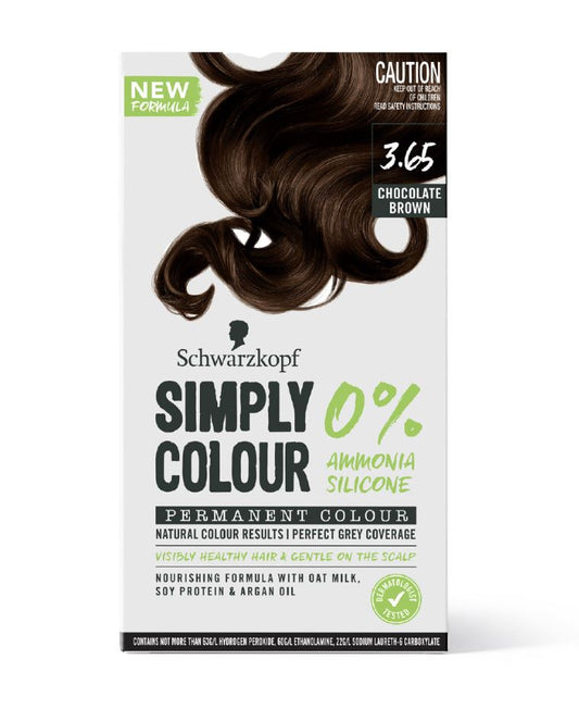 Schwarzkopf Simply Colour Permanent Hair Colour 142.5ml - Chocolate Brown 3.65