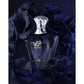 Turathi by Afnan luxury Arabic perfume bottle with silver cap, surrounded by dark blue flowers