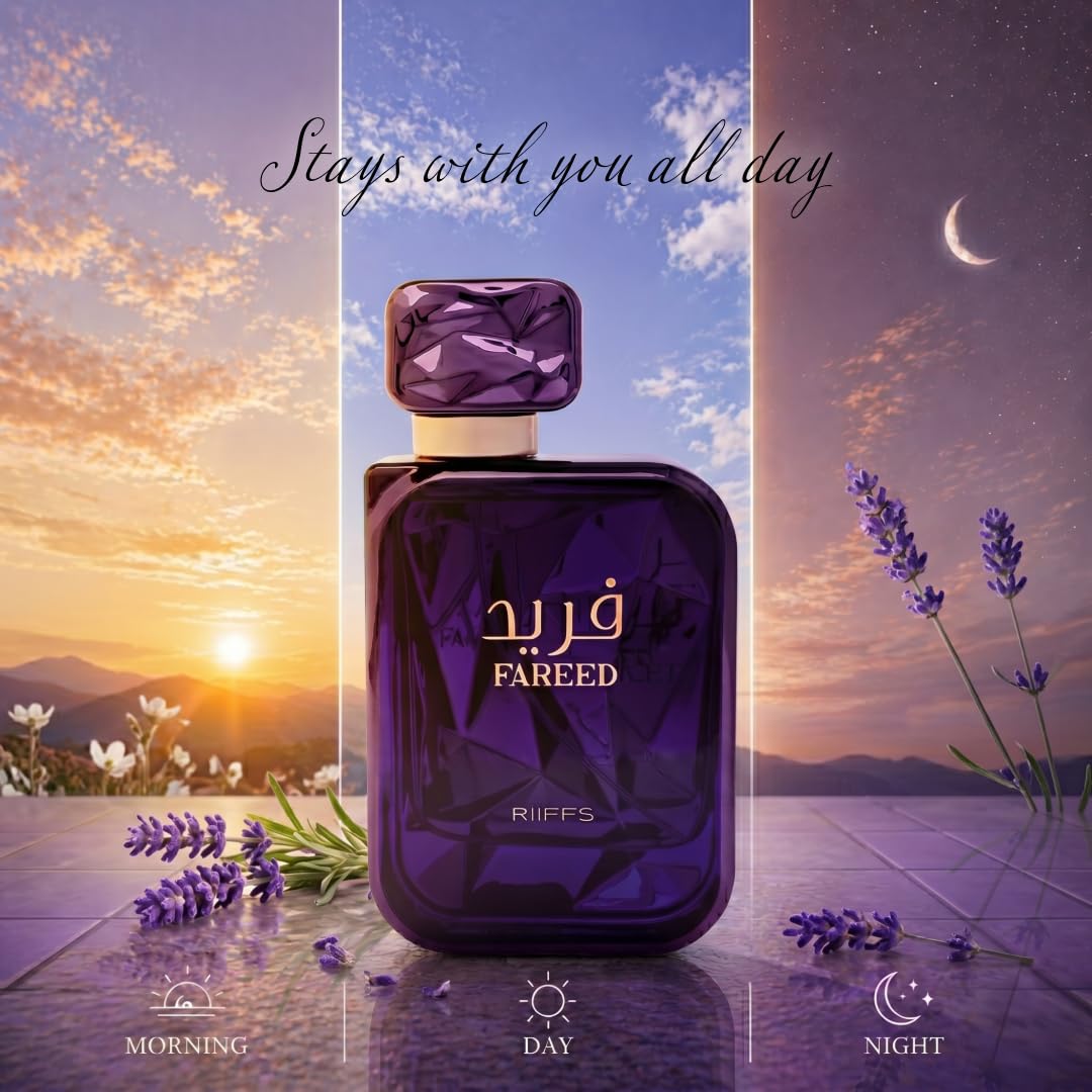 RiiFFS Fareed Eau de Parfum for Men | Long Lasting Fresh Spicy Perfume with Cucumber, Cardamom & Amber | Luxury Arabic Fragrance | 100ml