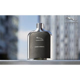 Jaguar Classic Chromite cologne bottle with urban background, luxury men's fragrance