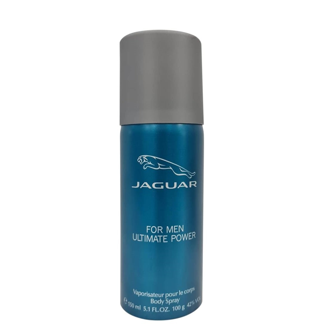 Jaguar For Men Ultimate Power body spray in a blue and gray 150ml can.