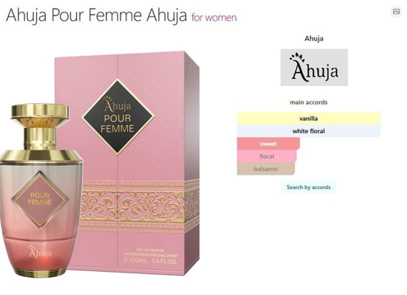Ahuja Pour Femme Eau de Parfum 100ml
