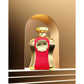 Luxurious gold and red perfume bottle labeled 'Her Highness' on elegant display, beauty product