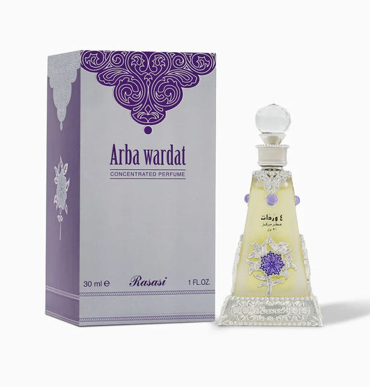 Rasasi Arba Wardat Concentrated Oil Perfume Attar- 30ml
