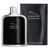 Jaguar Classic Black perfume bottle and box, sleek black packaging, men's fragrance