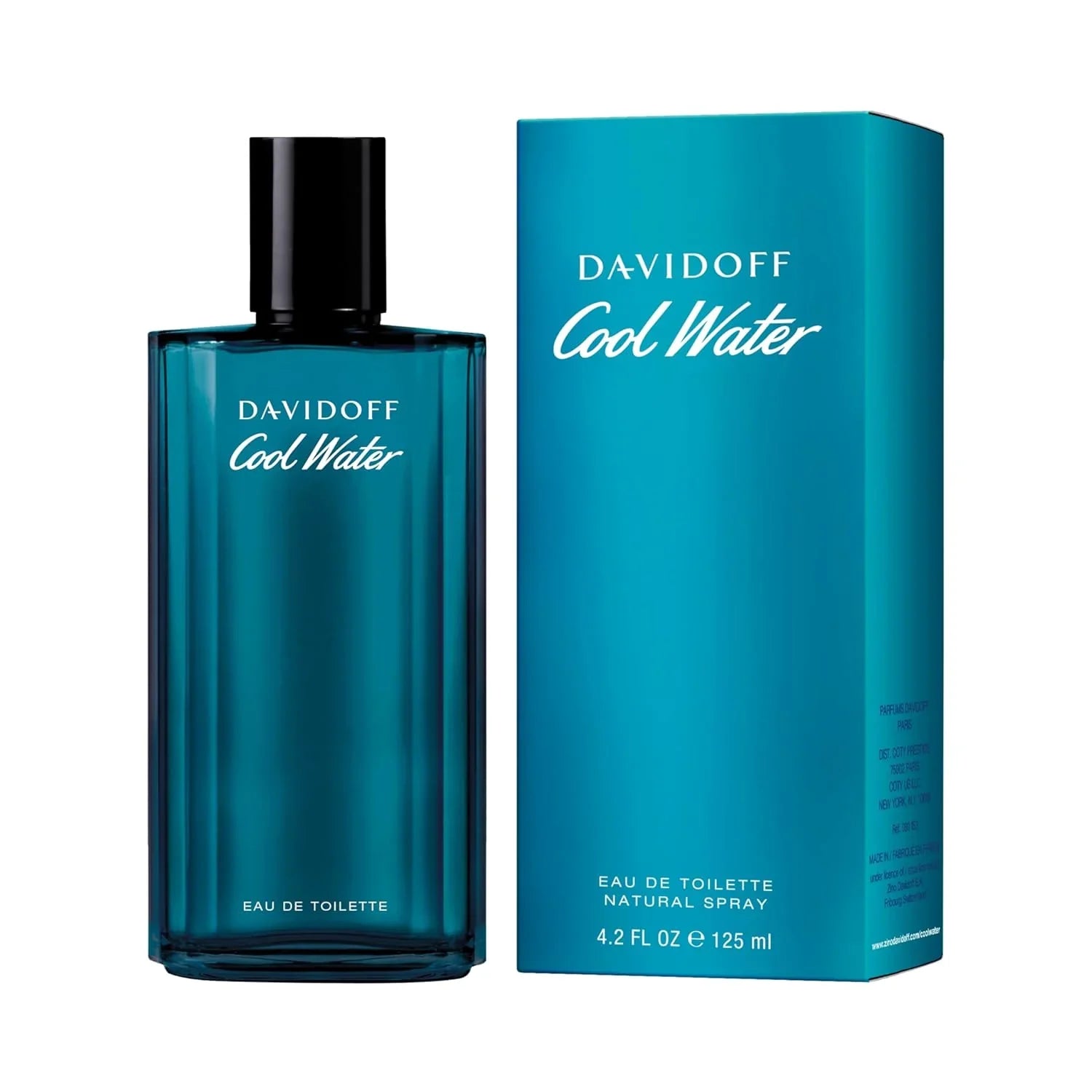 Davidoff Cool Water Eau de Toilette for men, 125ml blue bottle and box, fragrance product
