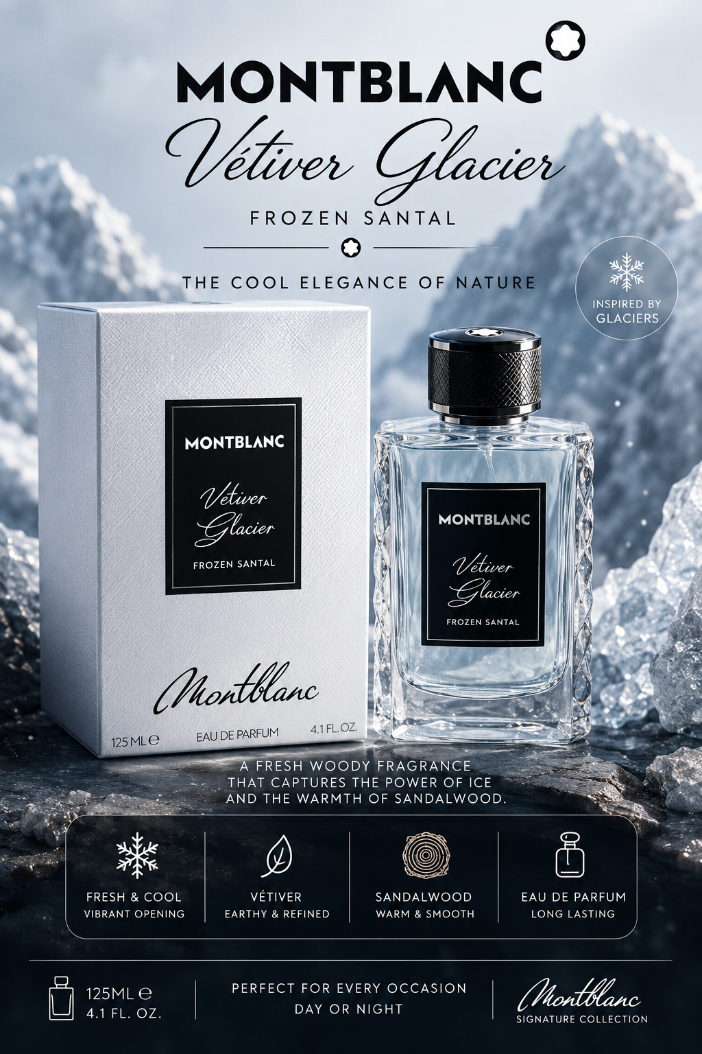 Montblanc Vetiver Glacier Frozen Santal Eau de Parfum – 125ml