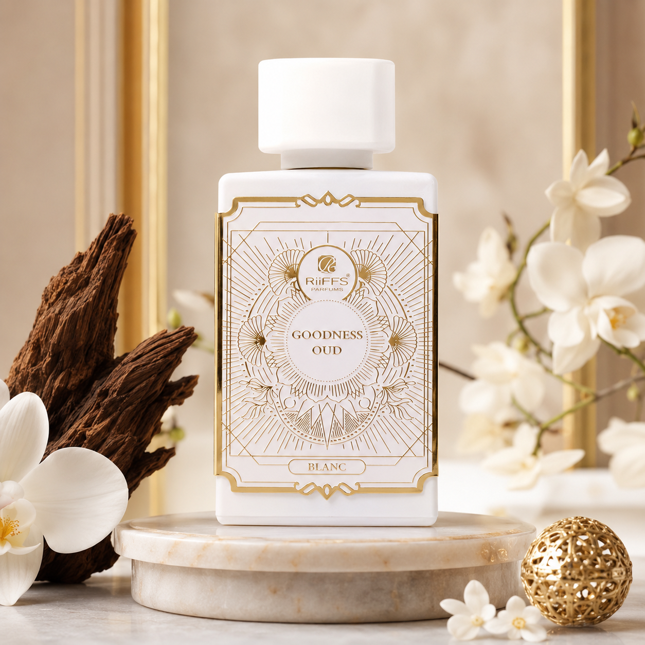 RiiFFS Goodness Oud Blanc | Long-Lasting Eau De Parfum | Luxurious Unisex Fragrance – Long-Lasting & Elegant Gift – 100ml (White)
